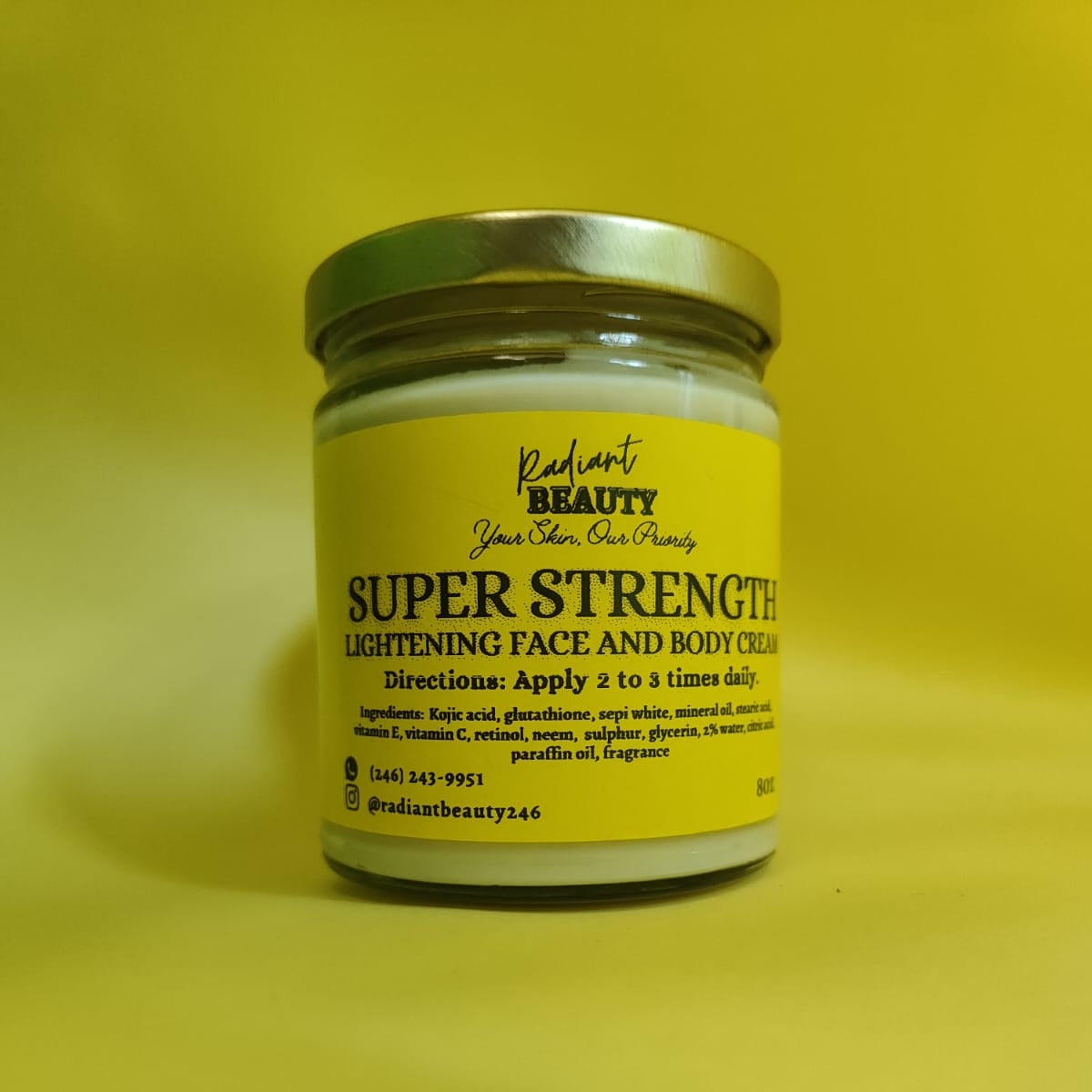 Super Strength Lightening Face and Body Cream
